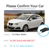 Wiper Brushes For SEAT Ibiza 6J MK4 2008~2017 Bumper Front Blade Rear Set Kit Window Windshield Windscreen Hatchback