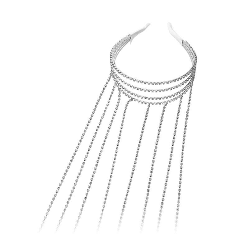 תכשיטי ילדה סרט כלה ציצית ארוכה אביזרי שיער לחתונה