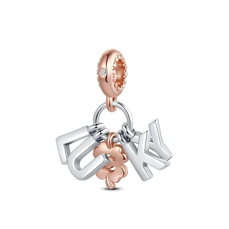 925 Silver Heart Mum Dangle Dream Catcher Charm DIY Jewelry For Women Original Bracelet Beads