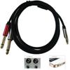 3.5mm Male Jack to 2x6.35mm Male Adapter Cable 3.5 to 6.35 mm TRS Mono Male Audio Aux Socket Converter Cord Wire