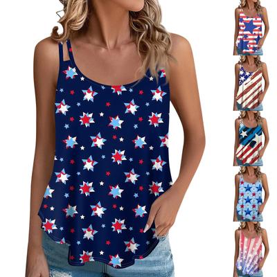Women's Short Sleeve Shirts Print Tops Sleeveless Tank Tops T-Shirts Summer Tops