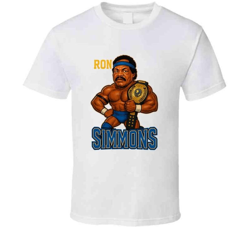 Ron Simmons Retro Wrestling Legend Caricature Unisex T-Shirt