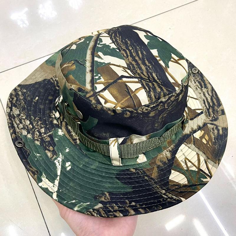 New Summer Fashion Unisex Camouflage Tactical Army Bucket Hats Men Hiking Hunting Panama Cap Outdoor Anti Uv Fisherman Hat