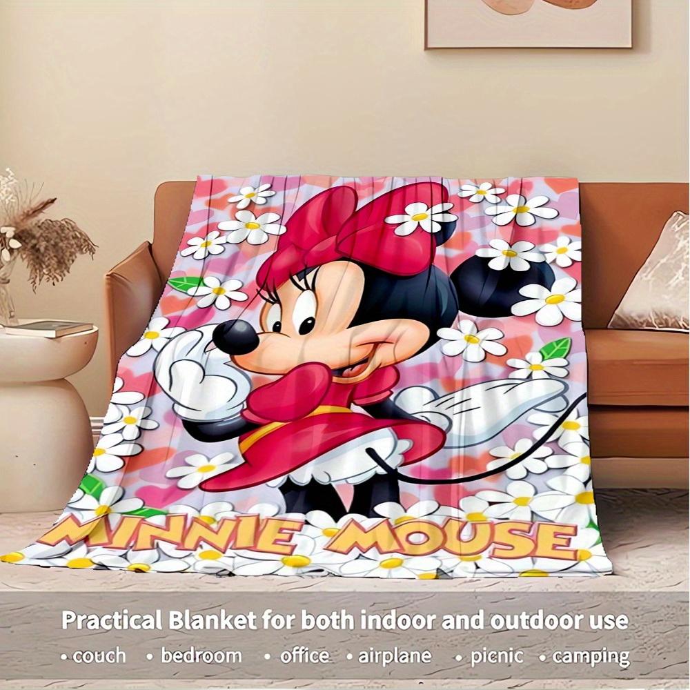 1pc Throw Blanket - Minnie Mouse Bedding Coverlet, Sofa Blanket, Gift for, Home Decor, Valentine's Day Present, Cute