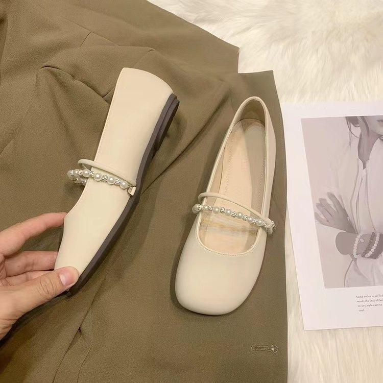 Fairy Evening Breeze Gentle Shoes Flat Single Shoes Female 2025 New Autumn Mary Jane Shoes with Skirt Soft-soled Shoes