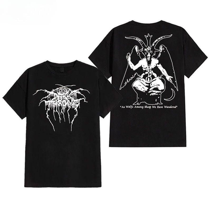 

Dark Throne Band Norwegian Heavy Metal Rock High Street Loose ShortSleeved Mens and Womens Pure Cotton TShirt 4XL