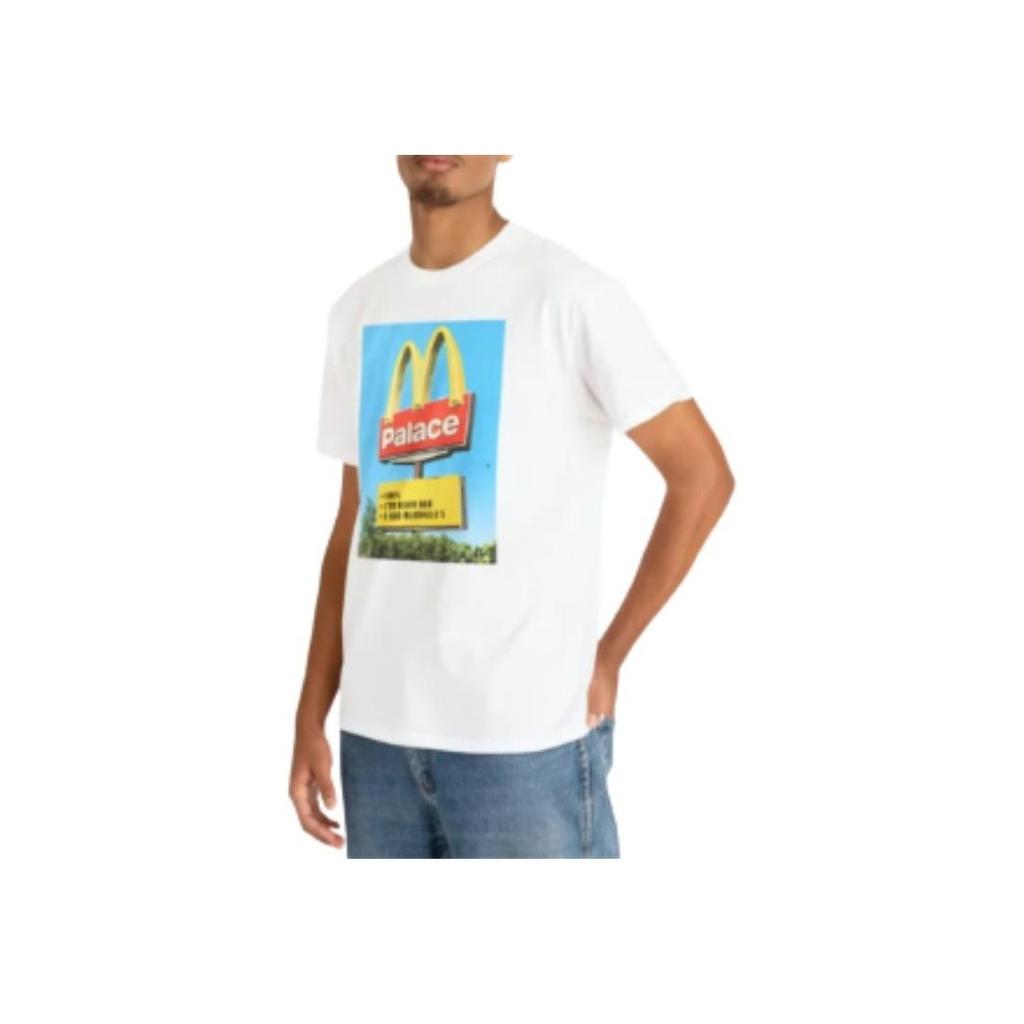 Palace x McDonalds Sign T-Shirt White Men Tops P25TS341