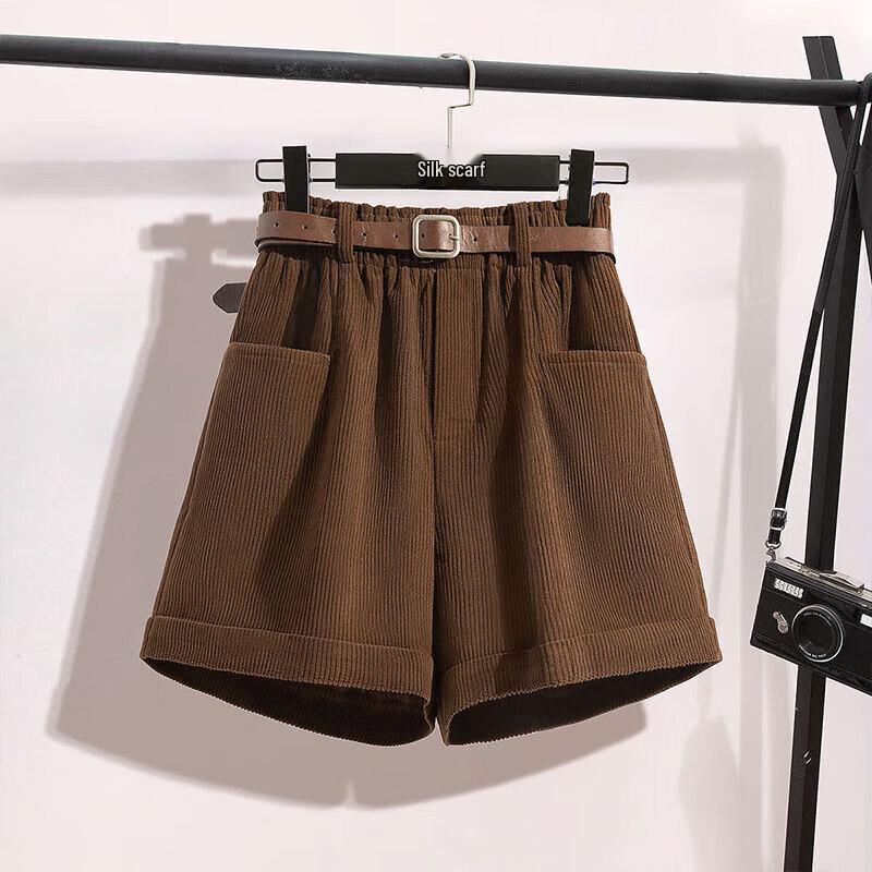 Sybaishe Women's High-Waist Wide-Leg Casual Shorts