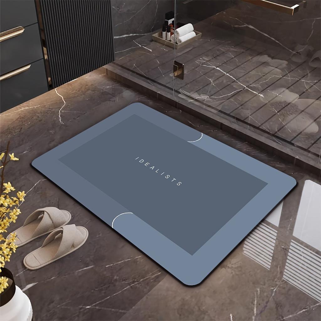 Alfombra de baño absorbente de diatomita antideslizante de 60*90cm, alfombra de ducha suave y de calidad súper alta de secado rápido