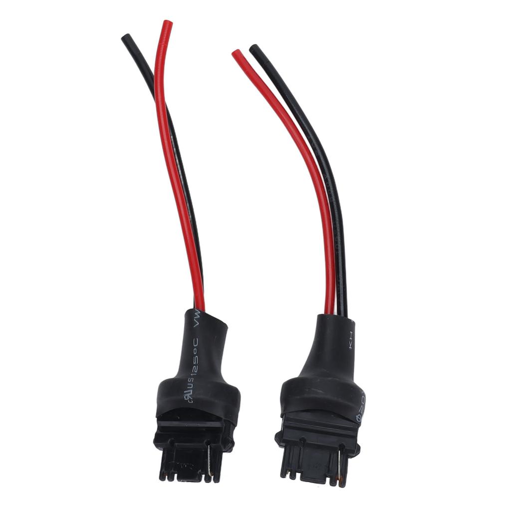 2Pcs Socket Wires Male Adapter Bulb Copper Wiring Harness for Headlight Fog Lamps 12V‑24V