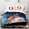 Titanic Jack And Rose Bedding Set Movie Bedding 2/3Pcs Sets Duvet Cover Anime Bedroom Bedclothes Pillowcases