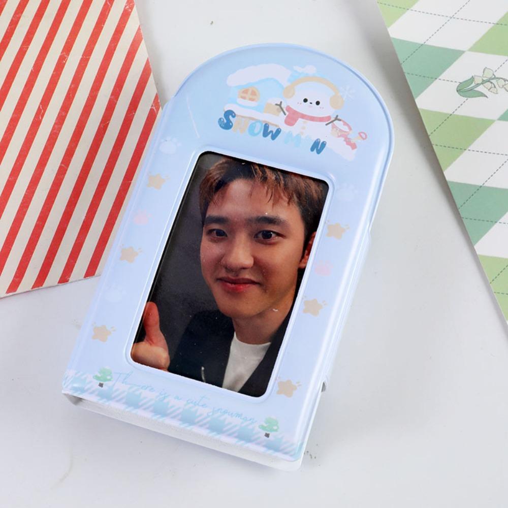 New PP Cartoon Photo Album 32 Pockets Mini Card Case Name Card Album синий