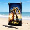 Personalized Name Bumblebee Stylish Digital Printing Beach Towel Quick‑Drying Absorbent Blanket for Beach Pool Gym Travel