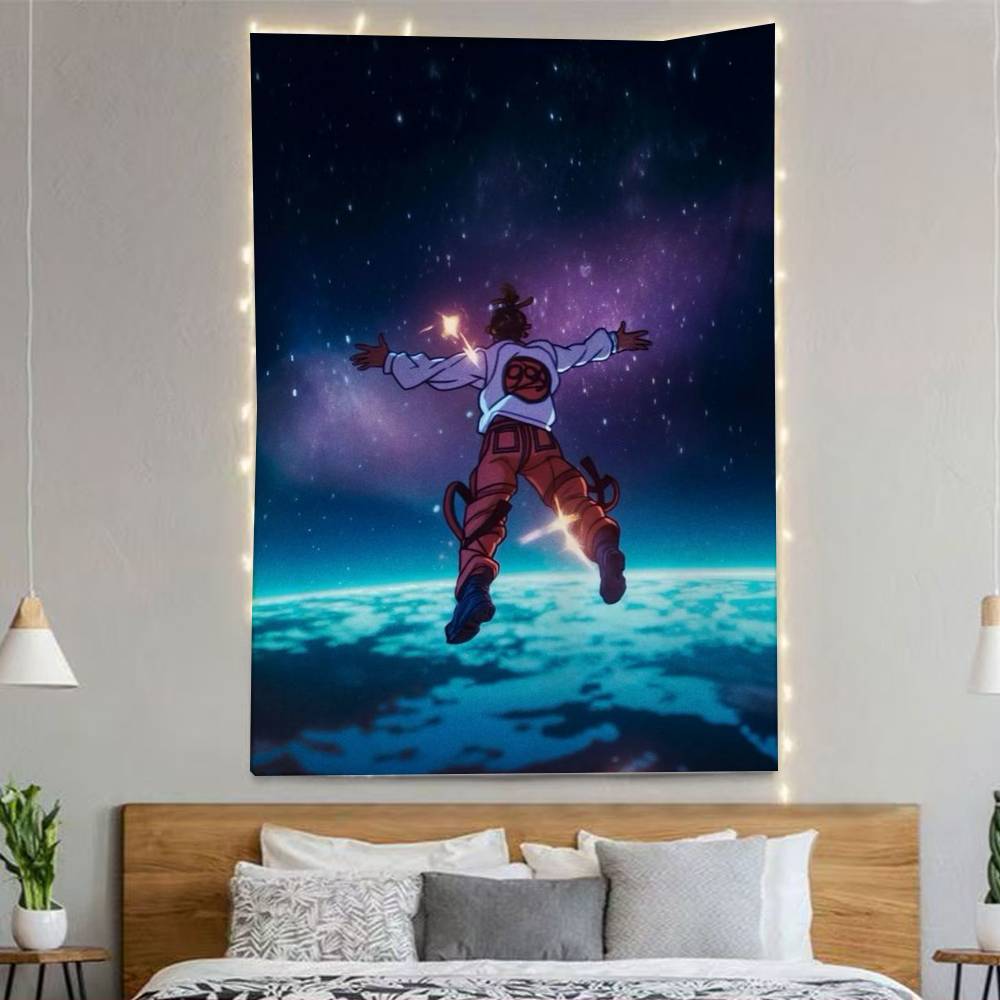 Jjuice Wrld Flags Wall Hanging Background Art Banner For Bedroom Home Outdoor Decor