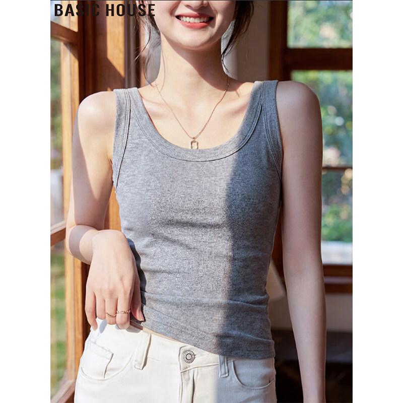 Basic House Women s U-Neck Cooling Tank Top L