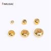 Wholesale 18K Gold Plated Round "Smart" Beads with Silicone Insert For Chain Positioning Ball End Beads Jewelry Making Findings