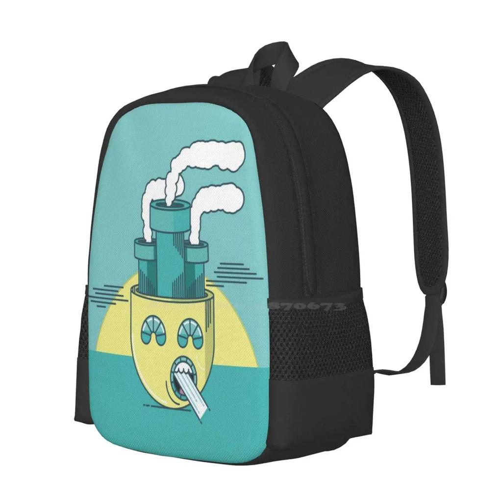 Letting Off Steam - In Color Hot Sale Schoolbag Backpack Fashion Bags Graphic Cartoon Character Unique Wacky Creative Pop