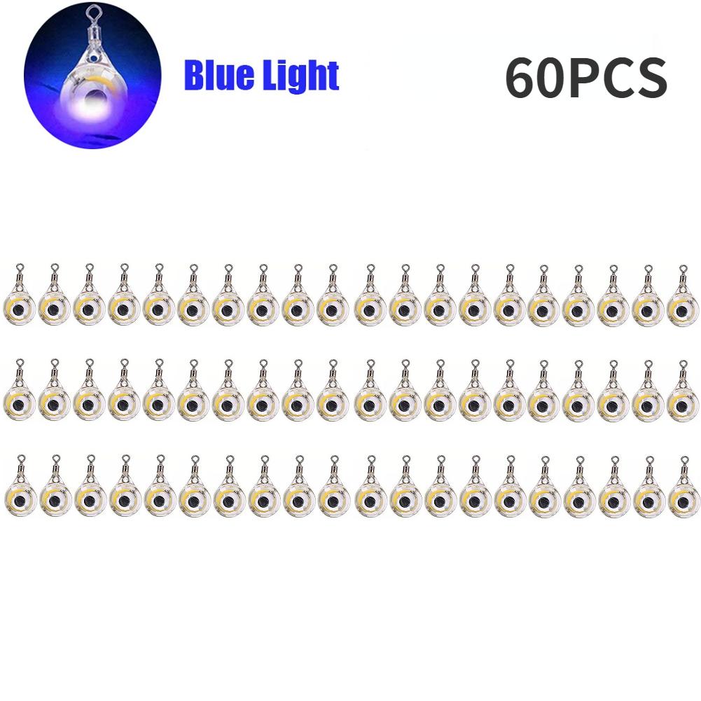10-200pcs Mini Fishing Lure Light LED Deep Drop Underwater Eye Shape Squid Fish Bait Luminous Lure for Attracting Fish