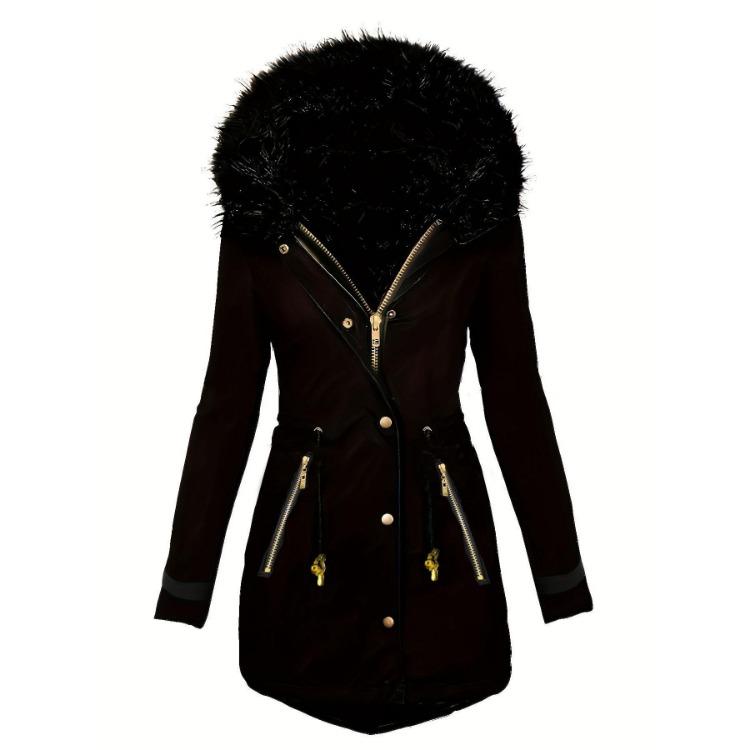 

Velvet Parka Coat for Women Fashion Jacket Thick Warm Winter XXXXXL чорний