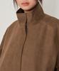 Musinsa Standard Woman Women'S Synthetic Suede High-Neck Blouson Jacket [Light Brown]