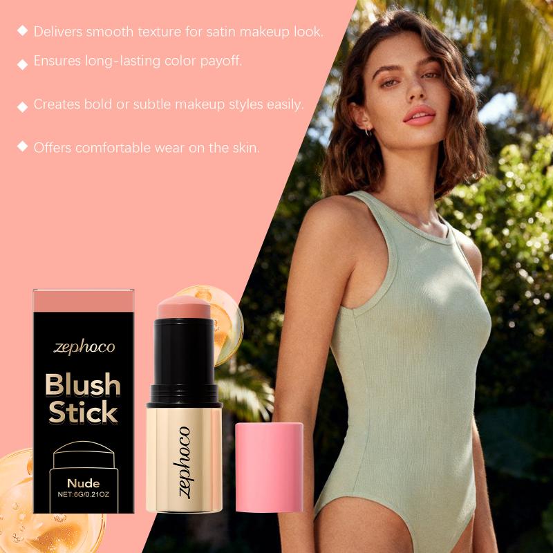 Hydrating Blush Stick: Perfect for Daily Work, Creates a Natural Rosy Atmosphere with Vibrant Color & Dewy Smooth Skin