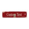 16x4In 2D Flat Classic Santa Aluminum Sign Custom Text Christmas Wall Decor