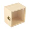 1 Pc Wooden Square Hinged Storage Boxes Craft Storage Container Dust Jewelry Box