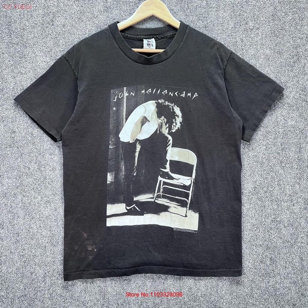 Vintage John Mellencamp Shirt Mens Large Black 1994 90s Band Tee Art Folk Rock
