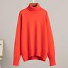 2025 Women's Turtleneck Sweater Solid Color Loose Knitwear Autumn Winter Fashion Ins Style Pullover