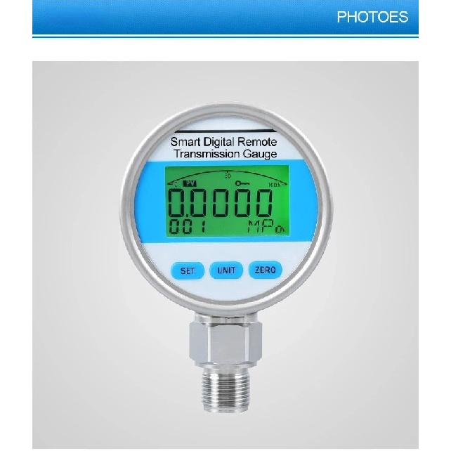 YBS80A Digital Pressure Gauge Pressure Transmitter 4-20mA RS485 M20x1.5 for Water Pump Hydraulic Level Monitoring