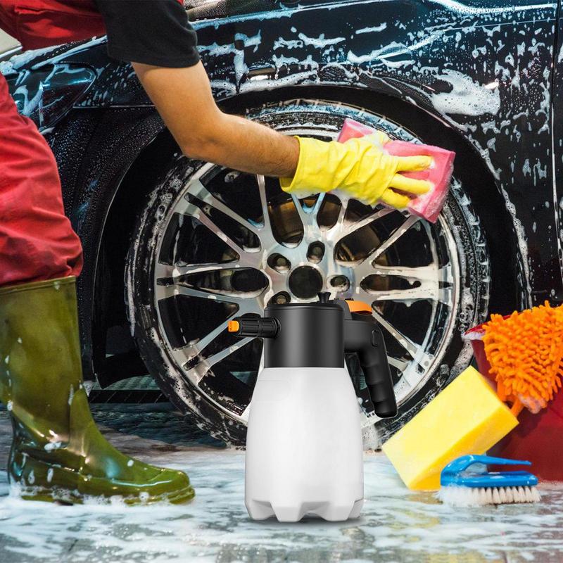 Foam Sprayer For Car Washing Multifunctional Car Foam Sprayer 1.8L Electric Cleaning Tool Reusable Vehicle Supplies For Daily China Mainland
