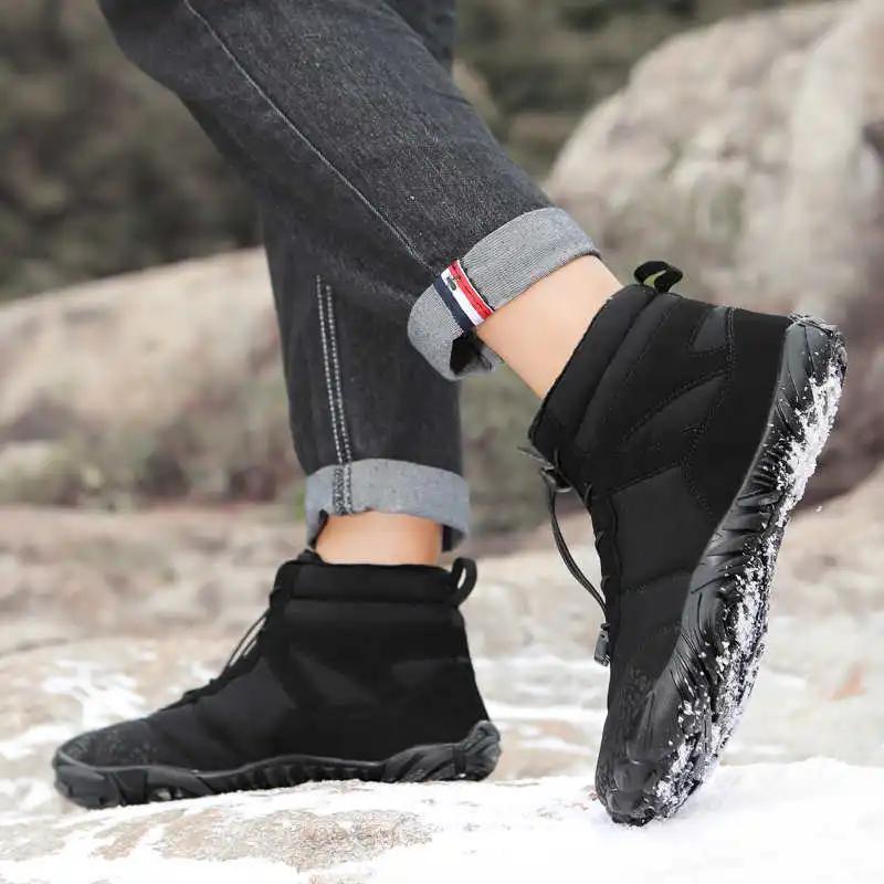 Fashion Thick-heeled Snowshoe Womens Tourist Shoes Boots Sneakers Blue Hiking Shoes Sport Teni Saoatenis New Collection Brand Name