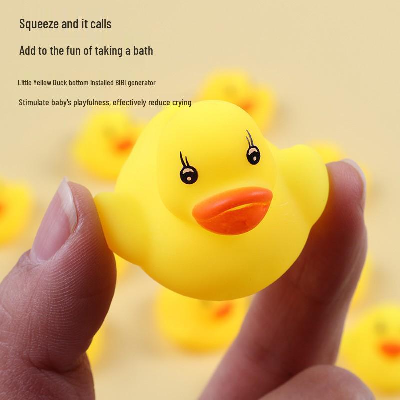 Squeeze & Squeak Vinyl Bath Duck: Interactive Yellow Toy for Boys & Girls