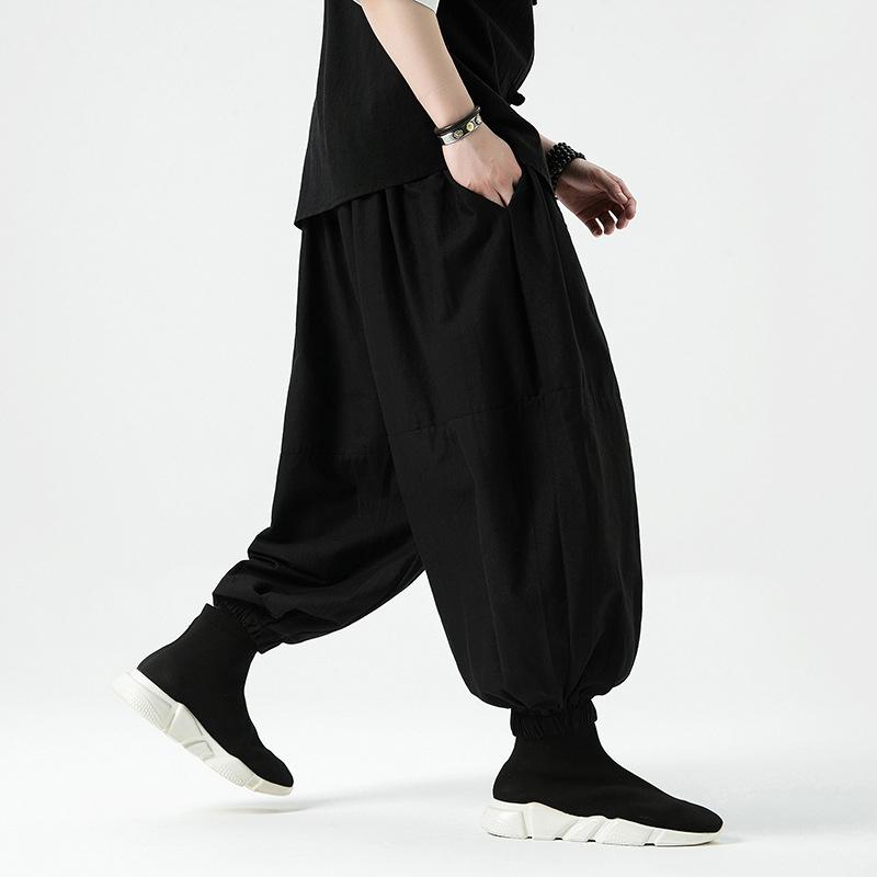 Men Pants Fashion Korean Style Harem Loose Style Pants Man Solid Trousers