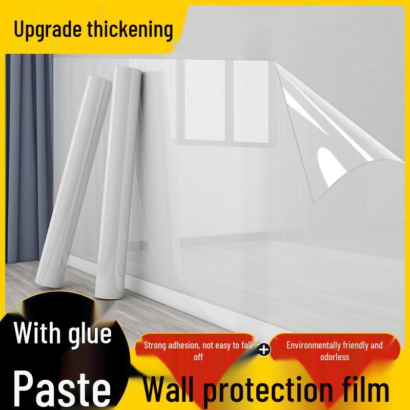 Transparent Static Wall Protection Film: Waterproof, No Damage, Oil-Proof, Thickened Sticker