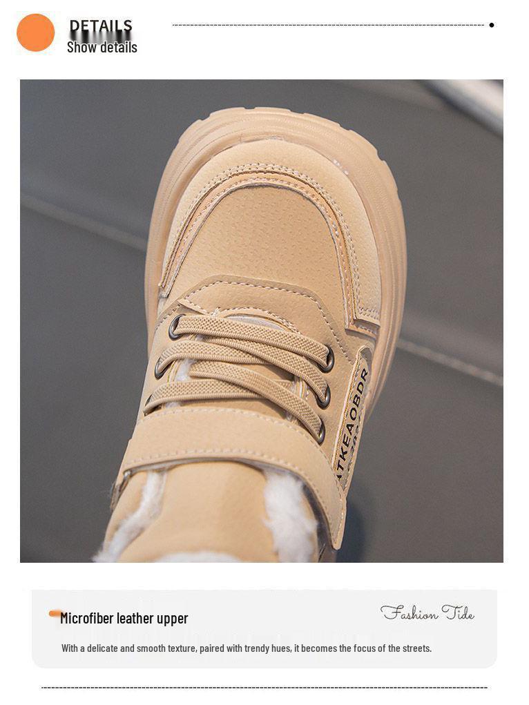 Children's Winter Velvet Sneakers and Non-Slip Snow Boots for Boys and Girls