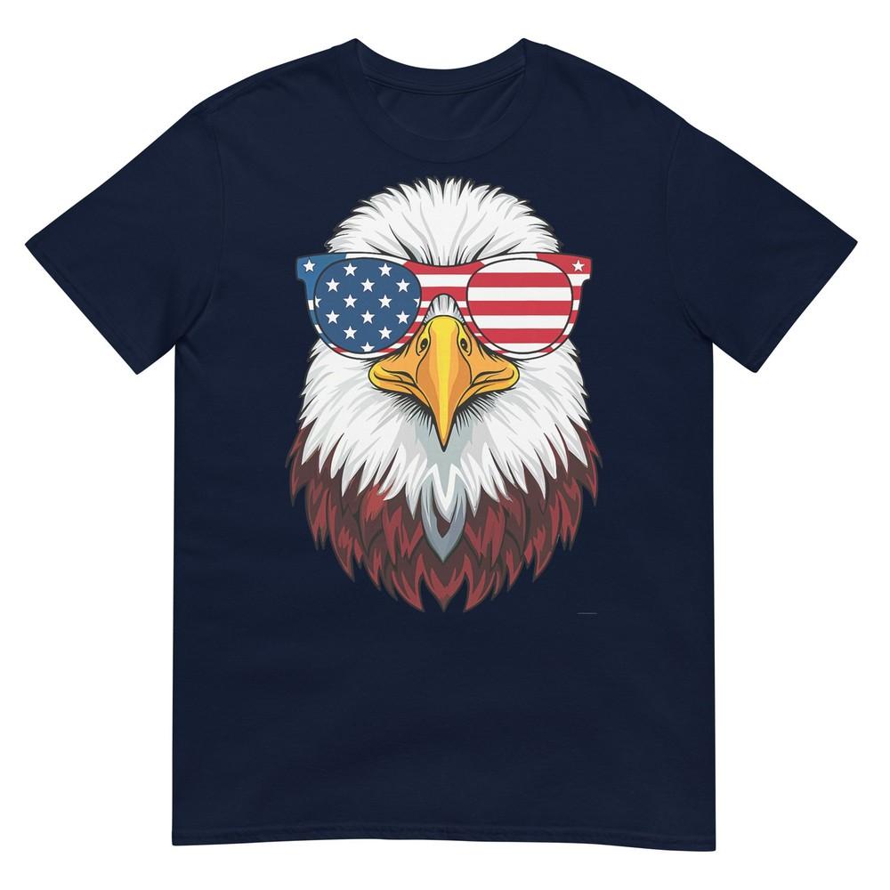 American Flag Patriotic Eagle Shirt Unisex Boys 4th Of July Tshirt S