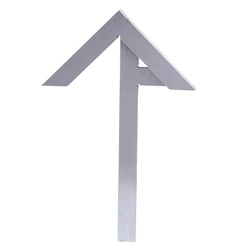 CarAngels Stainless Steel Center Gauge, 70mm Center Square, 45 Square, Stop Square, Right Angle Ruler, 45 Degree Ruler, Center Finder, Carpenter's Ma