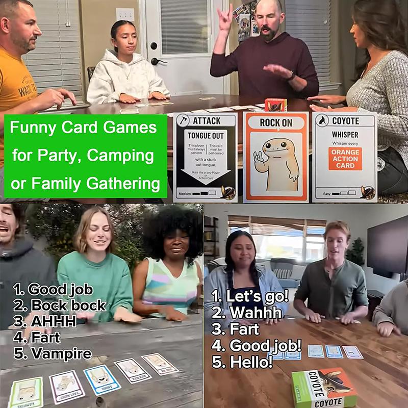 Coyote Game, Coyote Party Card Game, Meet The Action-Packed Card Game Full Of High Fives And Havoc, Funny Action Card Games