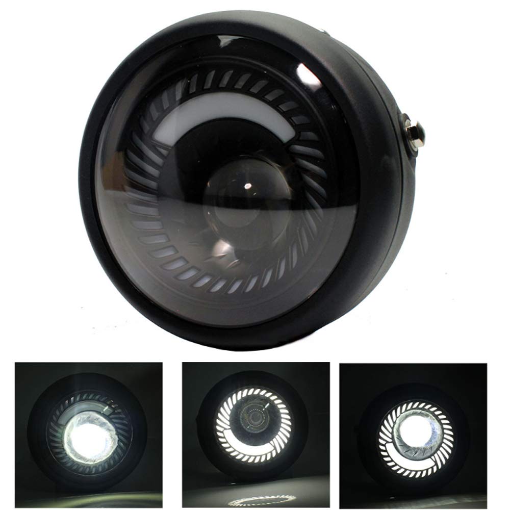 Szmsmy 6.5 Inch Motorcycle Cafe Racer Retro Universal LED Protection