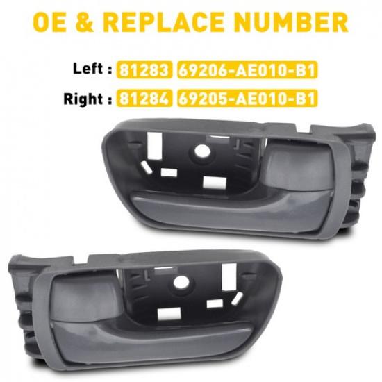 For 2004-2010 Toyota Sienna Door Handle Inner Interior Front Left & Right Gray