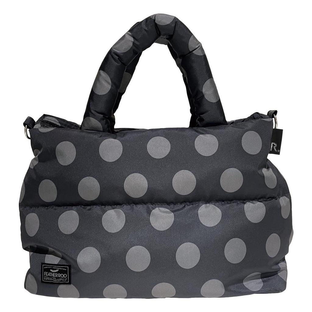 Tote Bag B5 1471 Lightweight Star Dot Floral Pattern LT Feather Rudeli [Rootote] Women's Pattern-A [03] GRAY-DOT