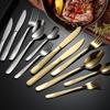 Star Diamond Stainless Steel Cutlery Set: High-end Steak Knife, Fork, Spoon, Tea Spoon, Tea Fork for Western Cuisine