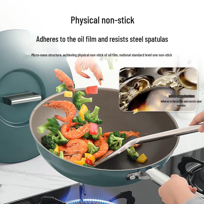 DESLON 0-Beschichtung 32cm Titan Antihaft-Wok