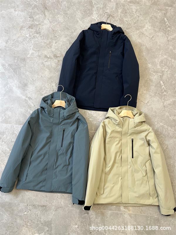 Men s Three-Color Hooded Goose Down Jacket - Winter Rain & Snowproof Extra Large