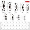 MEREDITH 50 STUKS/Partij Visdraaier Maten Solide Connector Kogellager Snap Visdraaiers Rollende Roestvrij Stalen Kralen