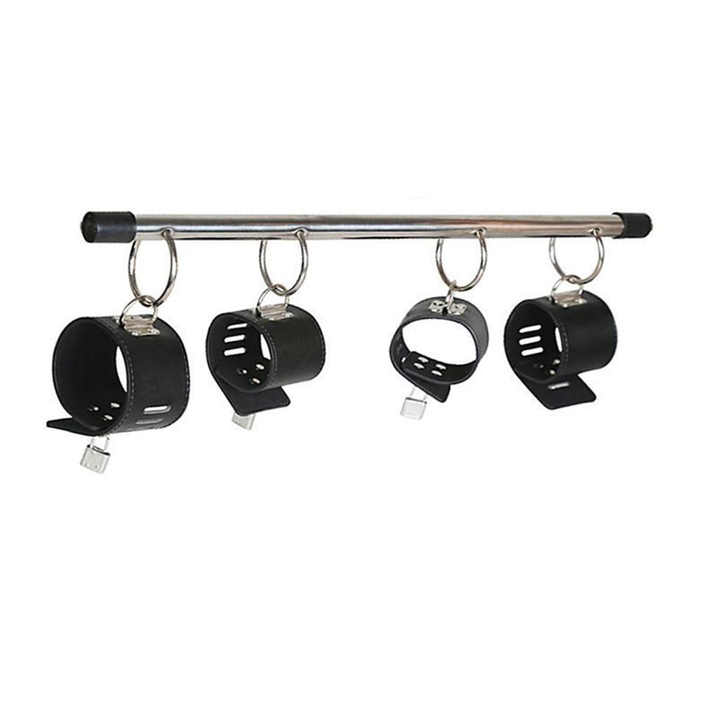 SM Bondage Bar Spreader  Handcuffs Leg Split Restraint Adult Sex Toy Sexy Adult Female Open Leg Cuffs SM Slave Neck Leash