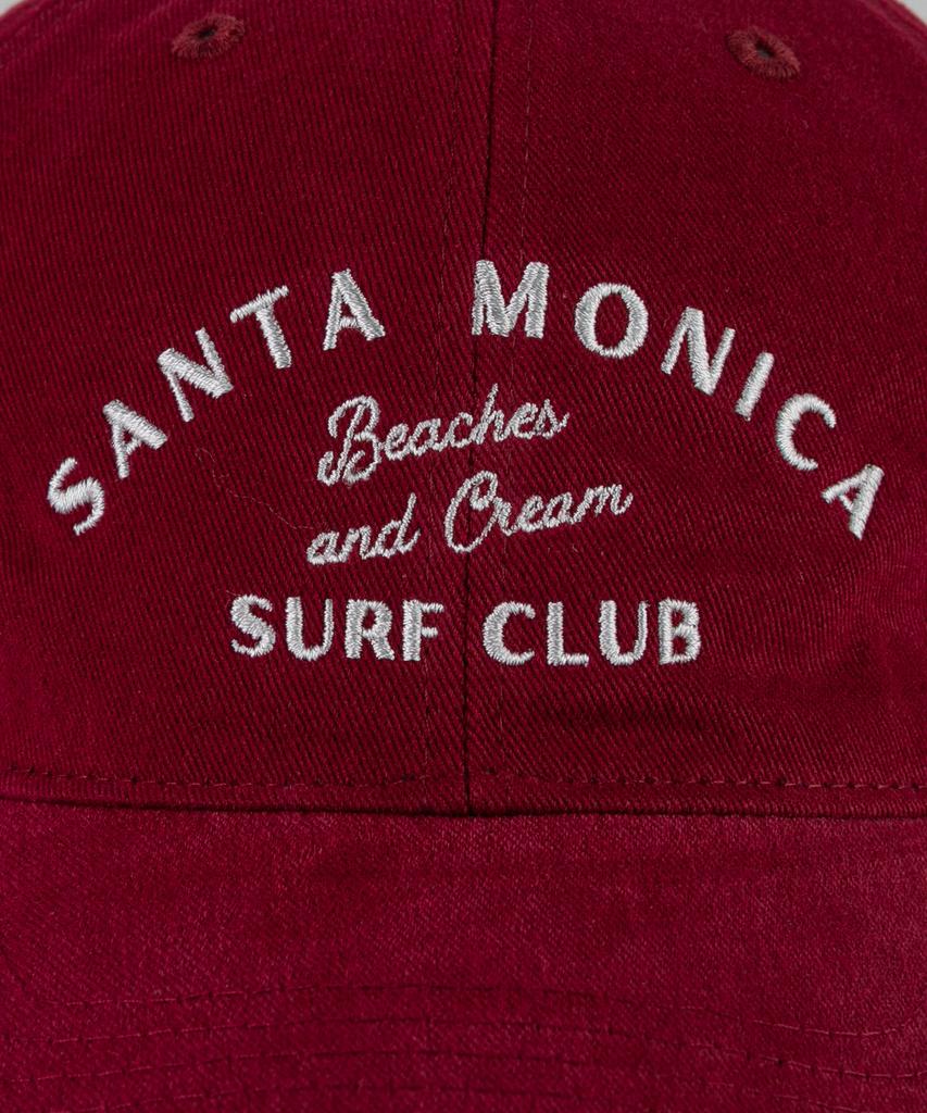 Bichiseuaenkeulim Santa Monica Cotton Ball Cap-Red Wine