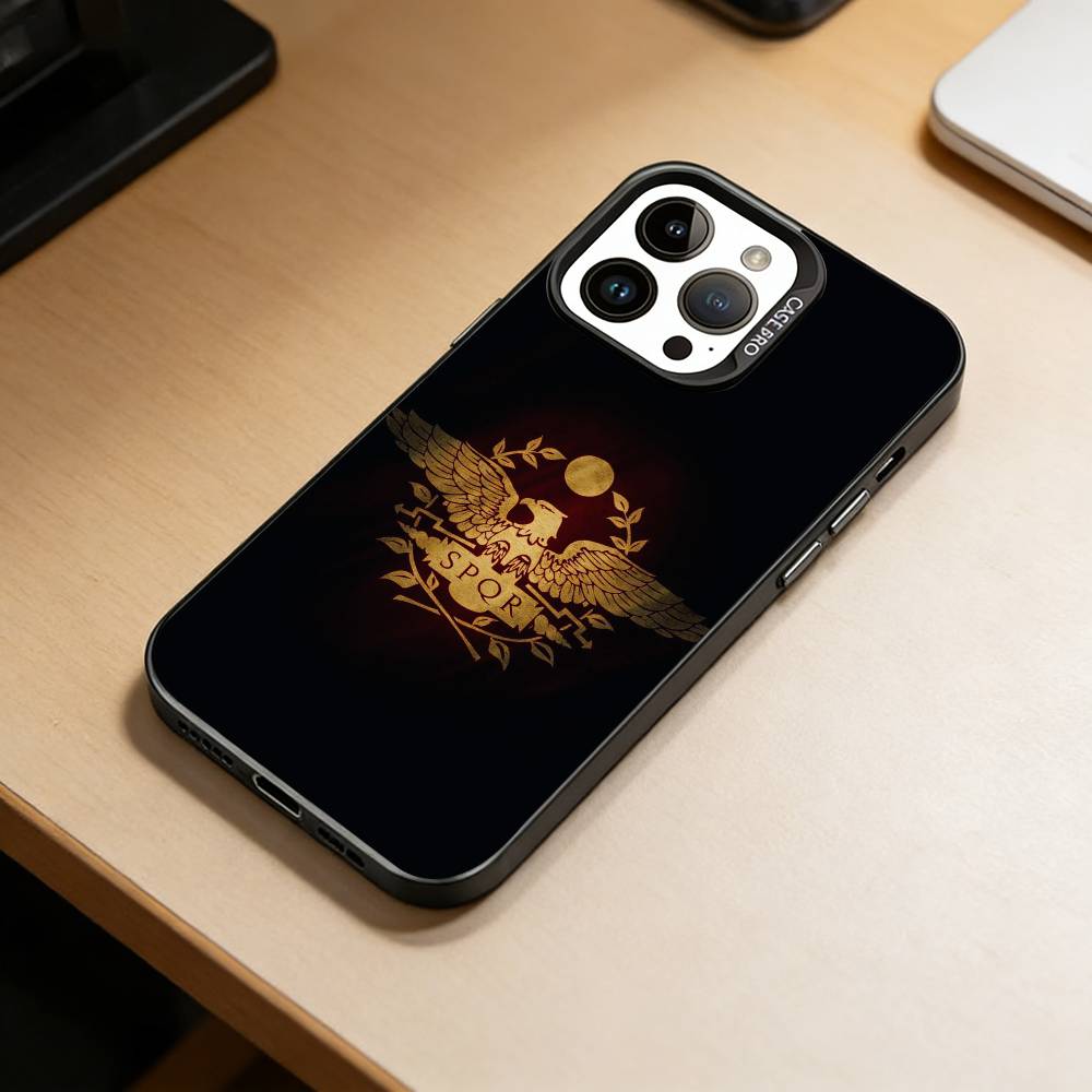 SPQR R-Roman Empire SPQR  Phone Case For iPhone 17,16,15,14,13,12,11 Plus,Pro Max,XS,Colorful Silver Black Cover
