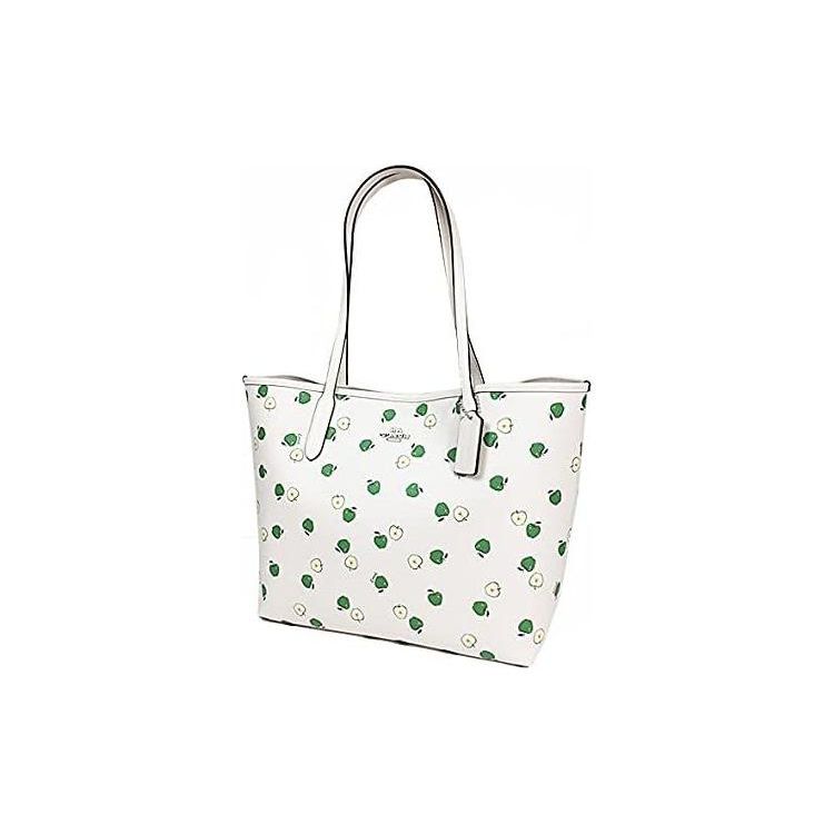 Coach City 33 Green Apple Print PVC Tote Bag Women tote C4119-SVSQJ